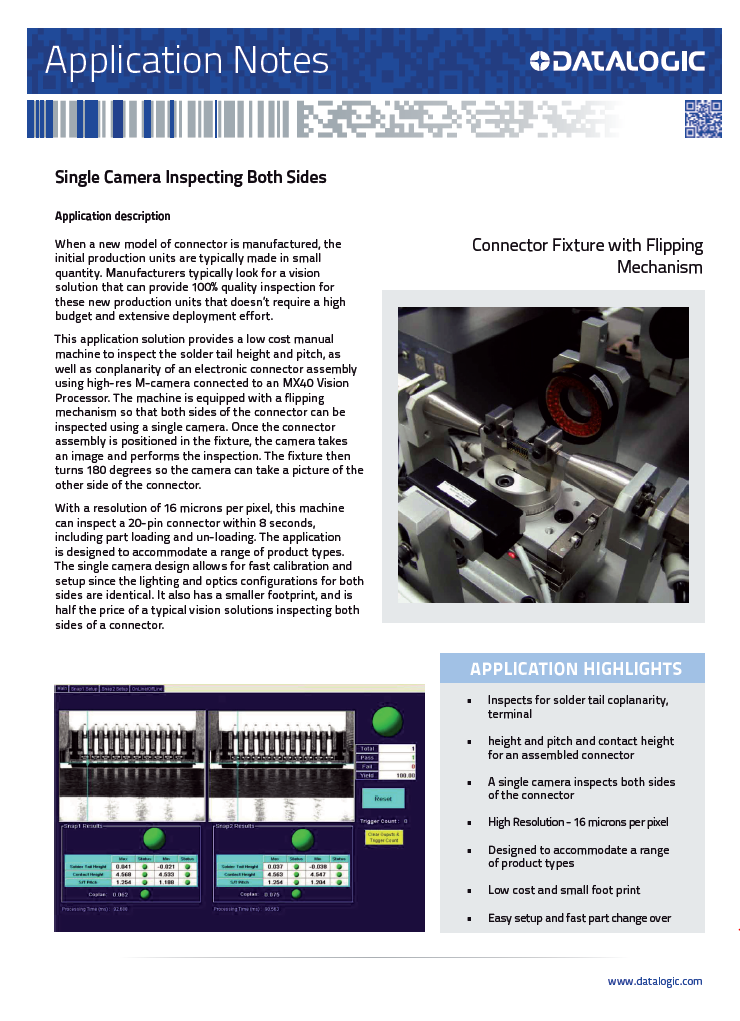 Application Notes - Single camera